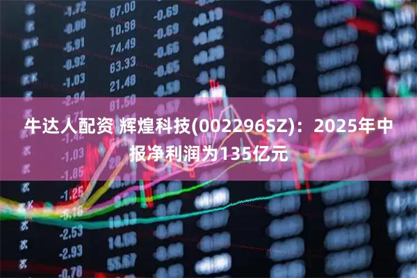 牛达人配资 辉煌科技(002296SZ)：2025年中报净利润为135亿元